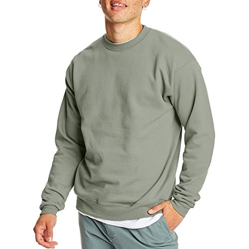 Hanes mens Ecosmart Sweatshirt, Stonewashed Green, X-Large...