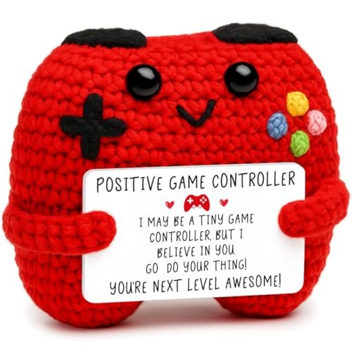 Busy Gaming Life Positive Crochet Controller Gifts for...