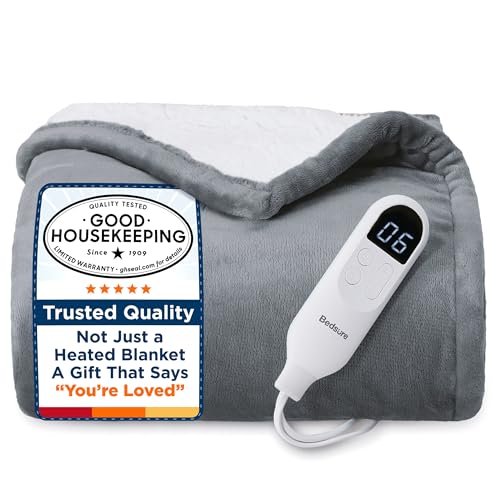 Bedsure Heated Blanket Throw Blanket - Fast Heating Soft...