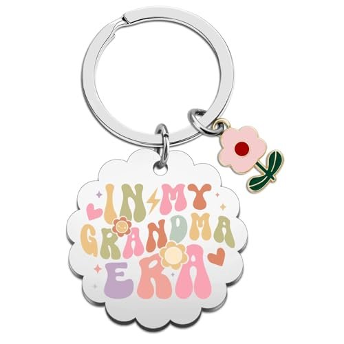 New Grandma Gifts First Time Grandma Gift Keepsake Keychain