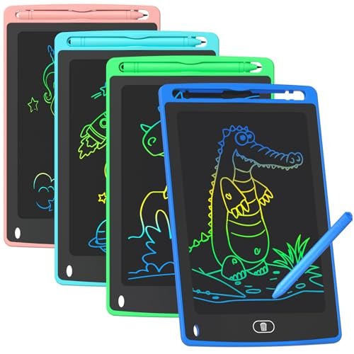 4 Pack LCD Writing Tablet for Kids, Colorful Doodle Board