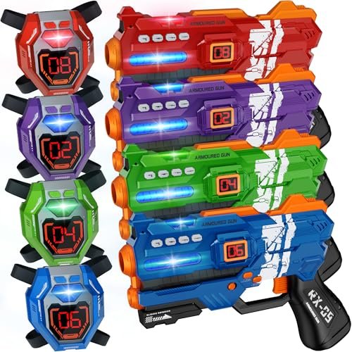 Laser Tag Guns Set of 4 Laser Tag LED Vests