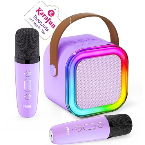 Mini Karaoke Machine for Kids, 2026 TOP with 2 Mics