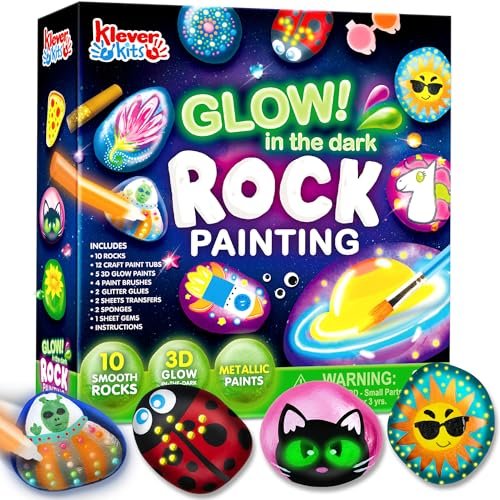 Rock Painting Kit- Glow in The Dark Arts and Crafts