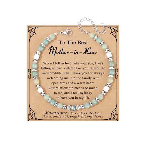 JoycuFF Mother In Law Gifts, Birthday Gifts Amazonite...