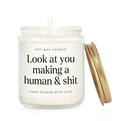 GoMelley Funny New Mom Gifts, Handmade Scented Lavender Soy...