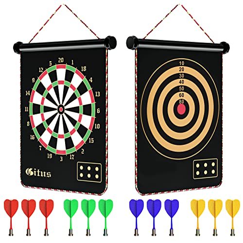 Gitus Magnetic Dart Board Indoor Outdoor Games for Kids