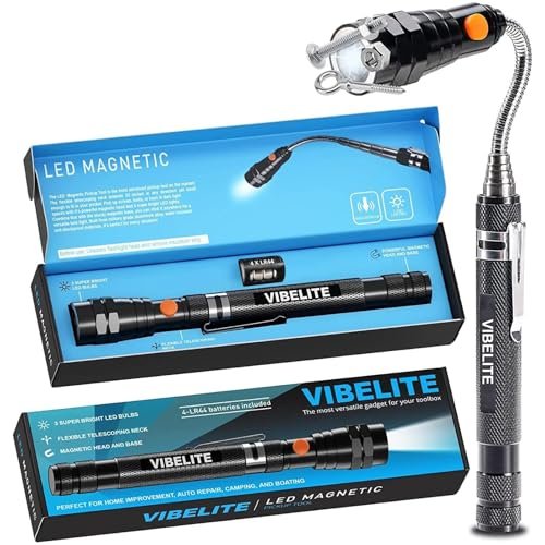 VIBELITE Extendable Magnetic Flashlight with Telescoping...