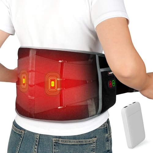 Comfytemp Cordless Heating Pad with Massager for Lower Back