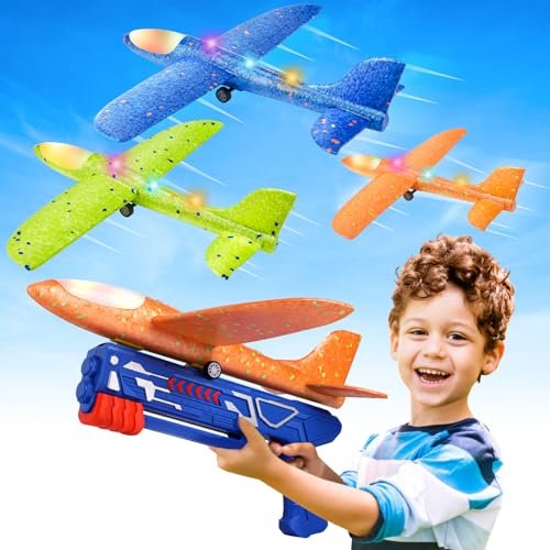 Fuwidvia 3 Pack Airplane Launcher Toys, 13.2'' LED Foam...