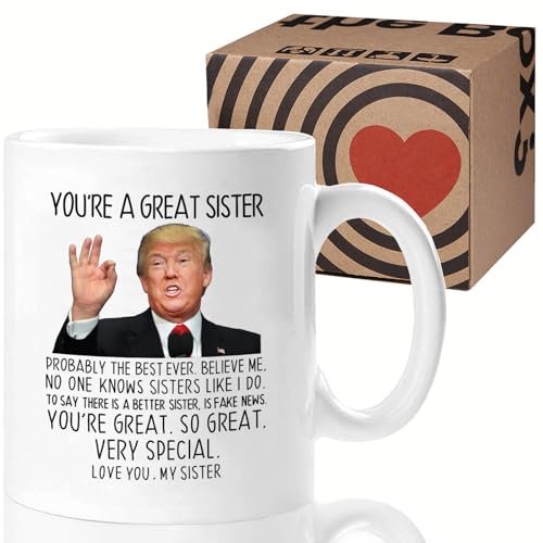 Aurahouse You're A Great Sister Mug, Funny Birthday Gift