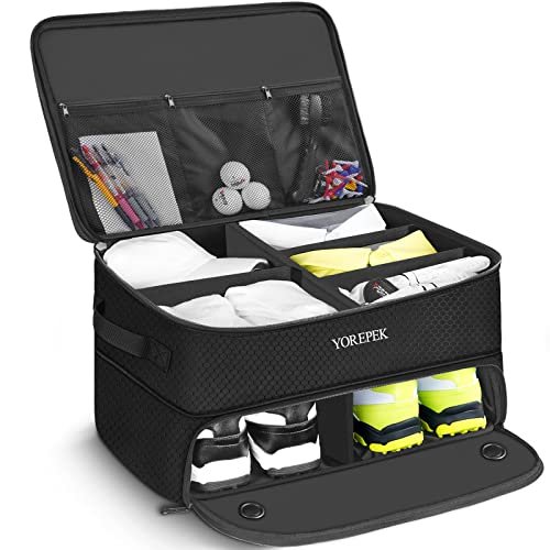 YOREPEK 2 Layer Golf Trunk Organizer, Golf Shoe Storage