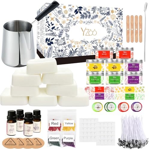 Complete Candle Making Kits for Adults Beginners, Soy Wax...