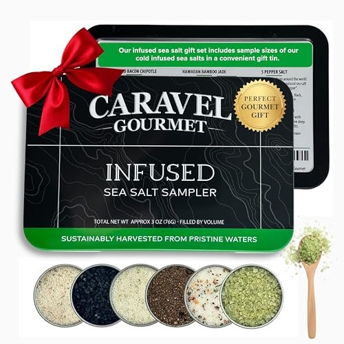 Infused Sea Salt Sampler Set – 6-Flavor Caravel Gourmet...