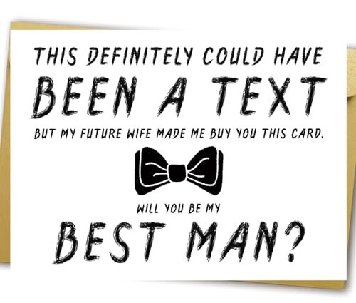 YiKaLus Funny Will You Be My Best Man Proposal Card