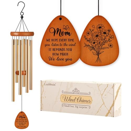 Leebbsin Gifts for Mom, Moms Wind Chimes, Perfect Birthday...