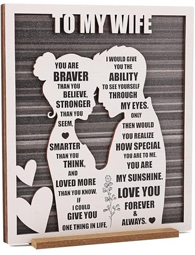 Mothers Day To My Wife Plaque | Rustic Love Sign