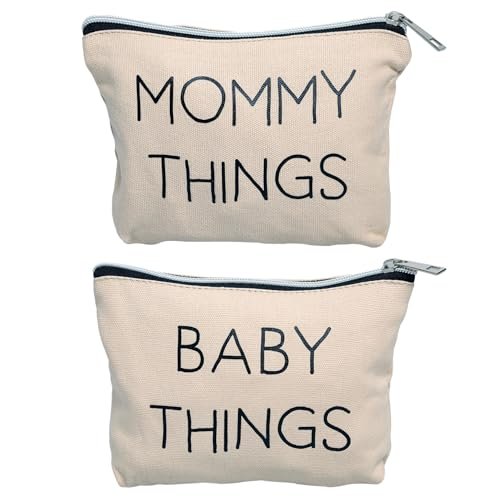 Pearhead Mommy and Baby Things Pouch Set, Diaper Bag...