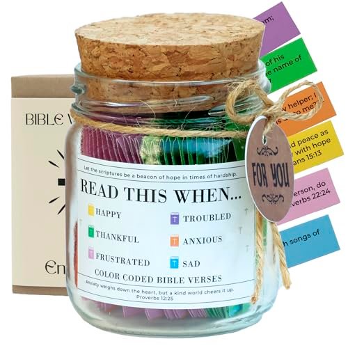 EntdVerse Bible Verse Jar, 92 Premium Printed Scripture...