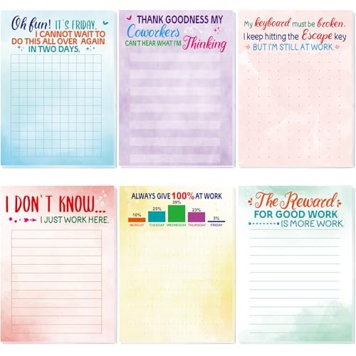 Fancy Land Funny Notepads with Sayings Novelty Memo Pads
