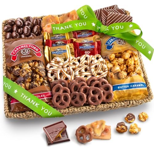 A Gift Inside Thank You Chocolate Caramel Crunch Gift Basket