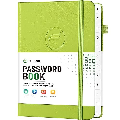 Password Book with Alphabetical Tabs, Hardcover Password...