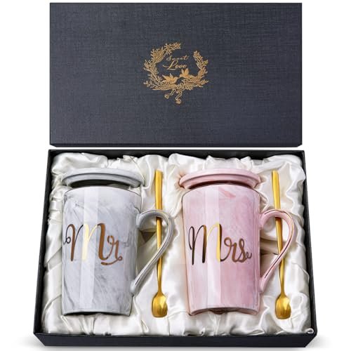Biching Wedding Gifts for Couples 2026, Couple Marble Mug...