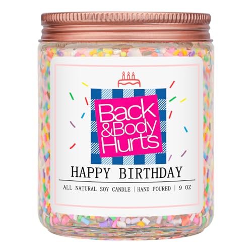 Homsolver Birthday Candles Gifts for Her and Him, Back Hurts