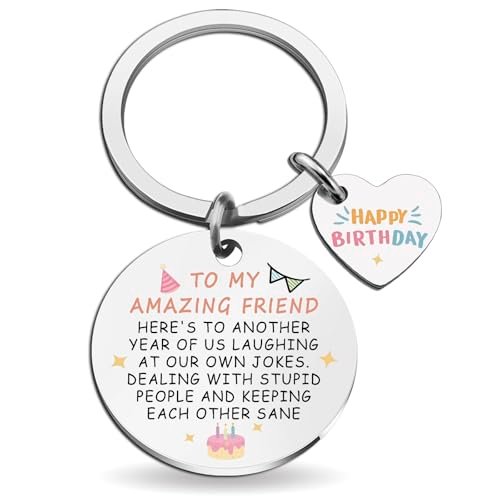 Best Friend Birthday Gifts for Women Girls Funny Keychain