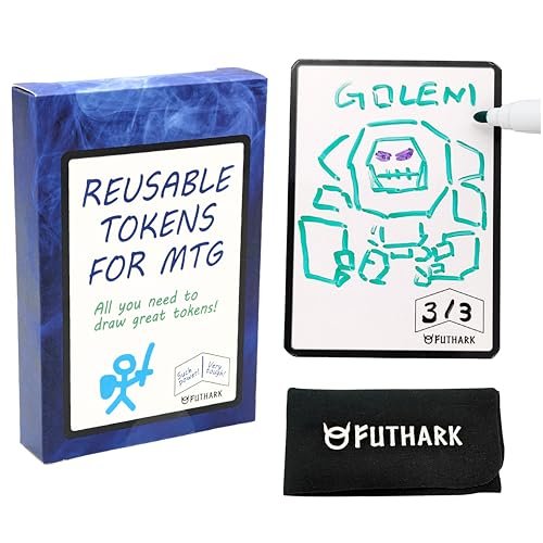 Futhark Dry Erase MTG Tokens Cards Set Reversible Reusable