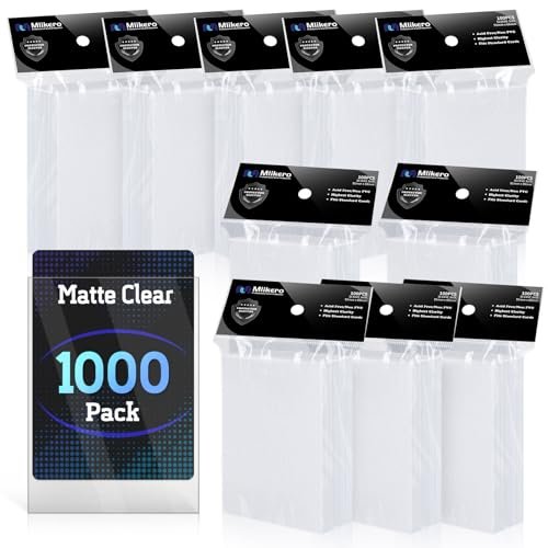 1000 Counts Card Sleeves, Matte Clear Card Game Protectors