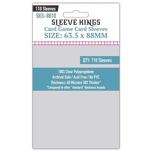 Sleeve Kings Standard Card Sleeves – 110 Clear MTG Size