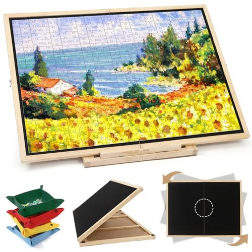 Ancaixin Foldable Puzzle Board 1500 Pieces, Rotating...