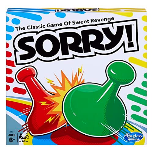 Sorry! Board Game for Kids Ages 6, Classic Hasbro Game