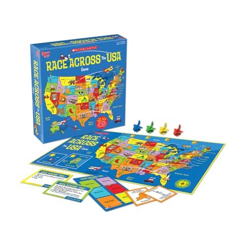 University Games, Scholastic Race Across the USA Geography...