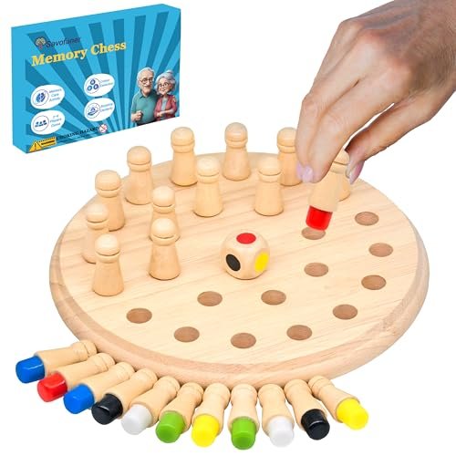Easy Memory Games for Dementia Seniors, Wooden Cognitive...