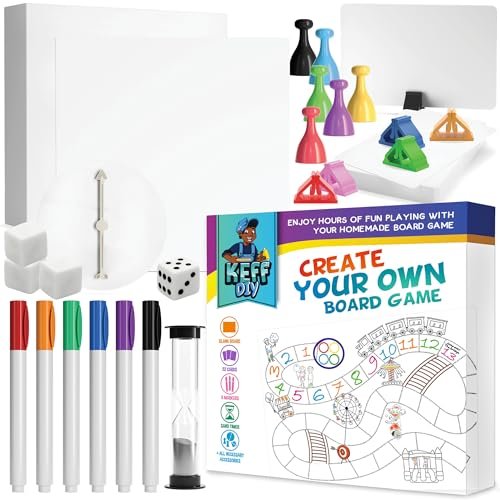 KEFF Make Your Own Board Game Set Complete Kit