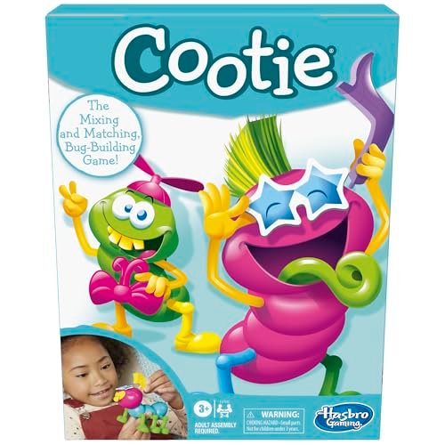 Hasbro Gaming Cootie Mixing and Matching Bug-Building...