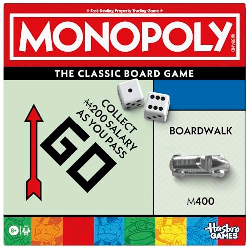 Monopoly Board Game | Classic Game with tray and tokens