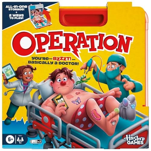 Operation Electronic Board Game with All-in-One Carrying...