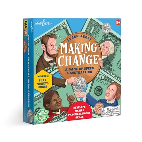 eeBoo: Making Change Game, 50 Item Cards, with Play Money