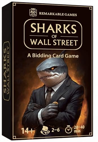 Sharks of Wall Street Auction Core Bidding Card Game