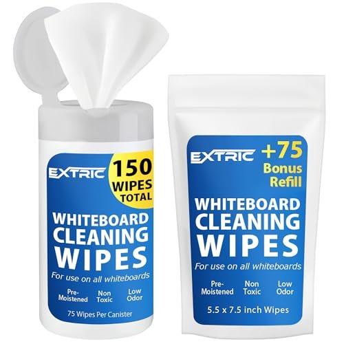 EXTRIC Whiteboard Cleaner 150 Count Dry Erase Wipes...