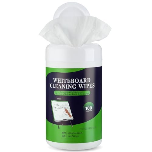 Threlaco 1 Pack Dry Erase Wipes 100 Cleaning Wipes