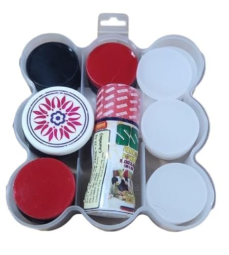 Carrom Board Acrylic Coins | Set of 24 Coins Kit