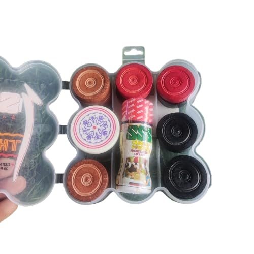 Carrom Board Wooden Coins | Set of 20 Coins, Striker,