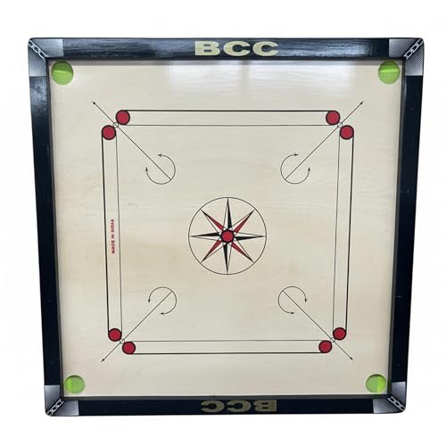 Carrom Board with Coins, Striker & Bori Brown 34-Inch