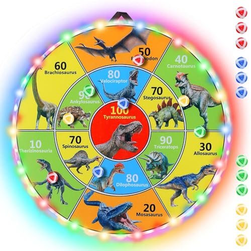 30 Inch LED Dart Board Kids Game,12PCS Sticky Balls