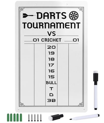 Dart Scoreboard-Dry Erase Scoreboard for Cricket and 01...