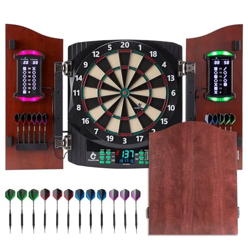Electronic Dart Board with Wooden Door, Electric Digital...